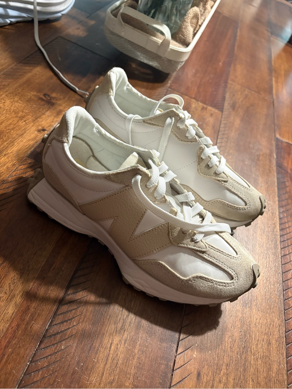 New Balance Women's Sneakers in Cream and White